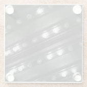 白黒のきらめきライト ガラスコースター (裏面)