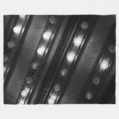 白黒のきらめきライト フリースブランケット (正面(横))