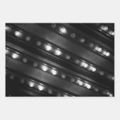 白黒のきらめきライト ラッピングペーパーシート (正面3)