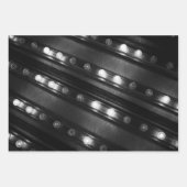 白黒のきらめきライト ラッピングペーパーシート (正面)