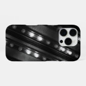 白黒のきらめくイルミネーション iPhoneケース (裏面横)