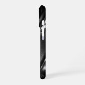 白黒のきらめくイルミネーション iPhoneケース (左側面)