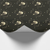 白黒のくるみ割り ラッピングペーパー (角)