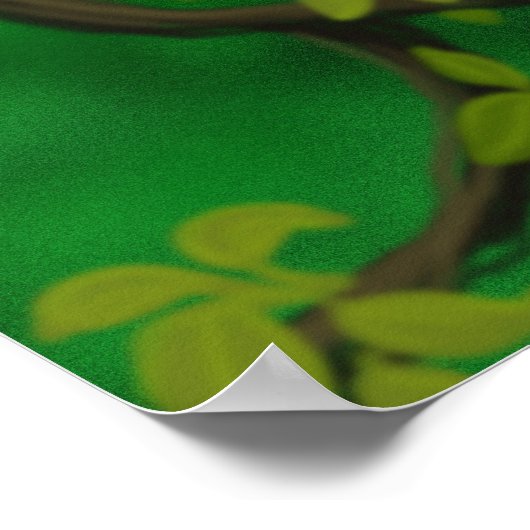 白黒のざわめきネールポスター ポスター (角)