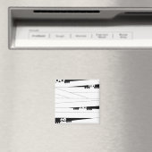 白黒のぞきミイラのハロウィンユーモア マグネット (インサイチュ (食洗機))