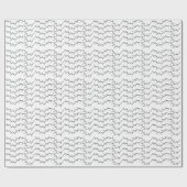 白黒のとげのパターン ラッピングペーパー (フラット)