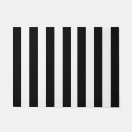 白黒ののストライプ分類 ドアマット