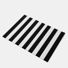 白黒ののストライプ分類 ドアマット