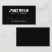 白黒のはっきりしたな文字のモダンなスタイルのプロフェッショナル 名刺 (正面/裏面)