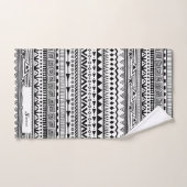 白黒のぼうほ背景バスタオルセット バスタオルセット (ハンドタオル)