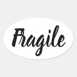 白黒のもろいトレンディーモダン業 楕円形シール