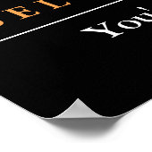 白黒のやる気を起こさせる信じイーグル ポスター (角)