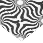 白黒のらせんプリント テーブルクロス (アングル)