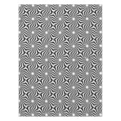 白黒のらせんプリント テーブルクロス (正面)