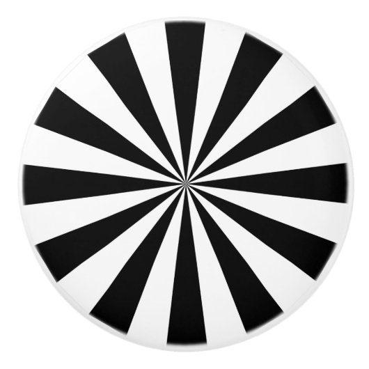 白黒のらせん輪 セラミックノブ (正面)