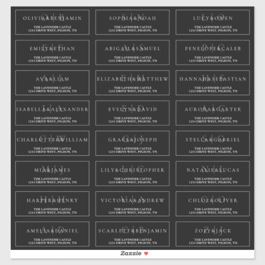 白黒のアエレガントフォーマル結婚ドレス シール (シート)