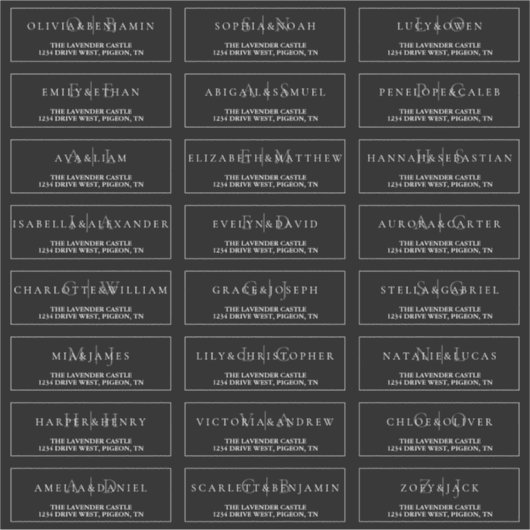 白黒のアエレガントフォーマル結婚ドレス シール (正面)