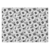 白黒のアネモネ庭園 テーブルクロス (正面(横))