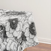 白黒のアネモネ庭園 テーブルクロス (インサイチュ)