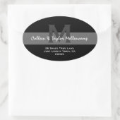 白黒のアモダンドレスL001 楕円形シール (バッグ)