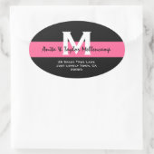 白黒のアモダンドレスL204 楕円形シール (バッグ)