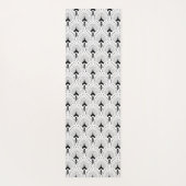 白黒のアートデコパターン ヨガマット (裏面)