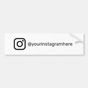 白黒のインスタグラム バンパーステッカー