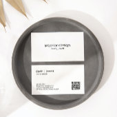 白黒のインテリアシンプルデザインロゴ 名刺