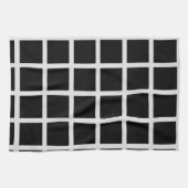 白黒のウィンドウ キッチンタオル (横)