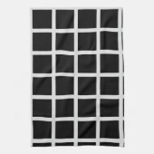 白黒のウィンドウ キッチンタオル (縦)