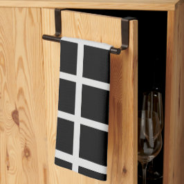 白黒のウィンドウ キッチンタオル