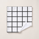 白黒のウィンドウ バスタオルセット (ウォッシュタオル)