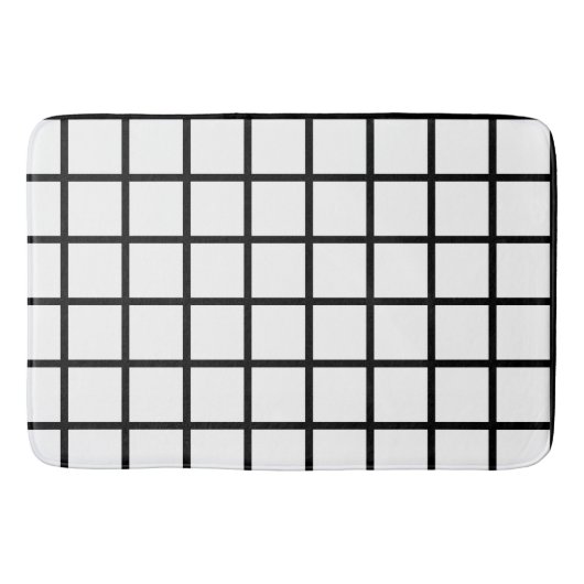 白黒のウィンドウ バスマット (正面)