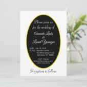 白黒のウィンド結婚ウ 招待状 (スタンド正面)