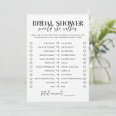 白黒のウェディングシャワーの「彼女ならどちらか」ゲーム (スタンド正面)