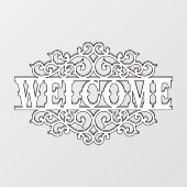 白黒のウェルカムドア ウィンドウサイン (シート)