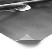 白黒のウォータードロップフォトポスター ポスター (角)