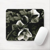 白黒のエキゾチックな木の花 マウスパッド (マウス)