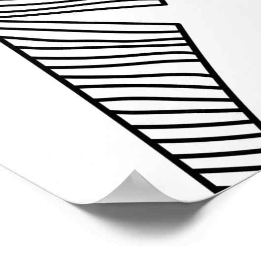 白黒のエキゾチックな植物とヤシの木の植物 ポスター (角)