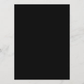 白黒のエレガンスシンプルズのメ結婚ニュー メニュー (裏面)