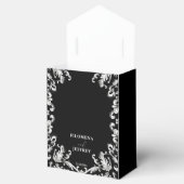 白黒のエレガントな結婚式 フェイバーボックス (オープン)