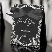 白黒のエレガントな結婚式 フェイバーボックス