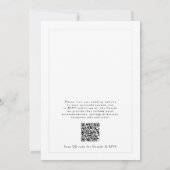 白黒のエレガントシンプルすべて結婚の 招待状 (裏面)