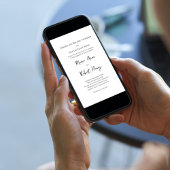 白黒のエレガントシンプルフォーマルテンプレート 招待状