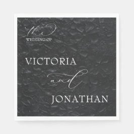 白黒のエレガントモダンな結婚式 スタンダードランチョンナプキン