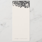 白黒のエレガントヴィンテージレース結婚のメニュー メニュー (裏面)