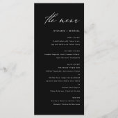 白黒のエレガント書結婚類 メニュー (正面)