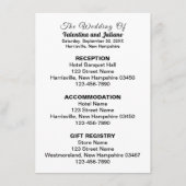 白黒のエンク結婚ロージャカード エンクロージャーカード (正面)