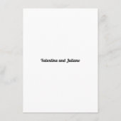 白黒のエンク結婚ロージャカード エンクロージャーカード (裏面)