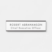 白黒のオフィスのドアシンボルや象徴の署名 サインプレート (正面)